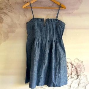 Madewell denim cotton/linen mini dress, size 4